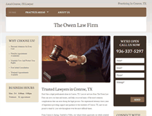 Tablet Screenshot of lawfirmconroe.com